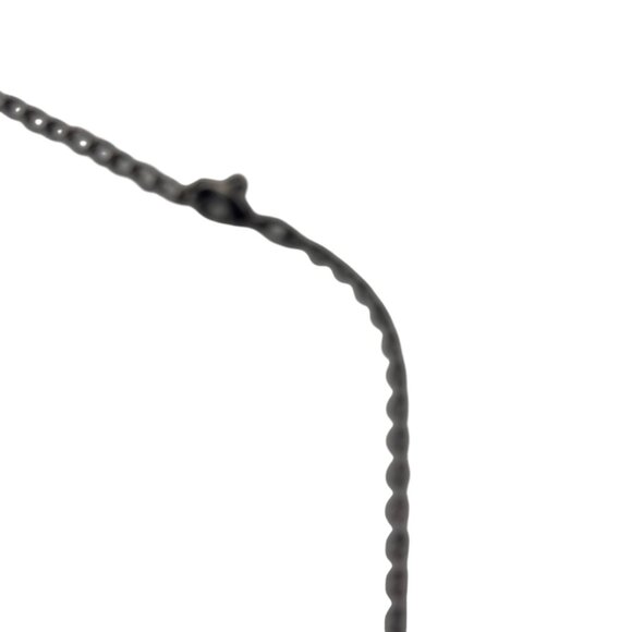 Silver Hoop & Teardrop Pendant Necklace With Adjustable Chain - Picture 5 of 7